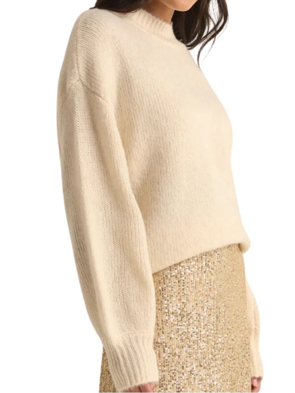 Z Supply Danica Sweater in Sea Salt Size Medium NWT Preppy Capsule Wardrobe $89 - Picture 2 of 9